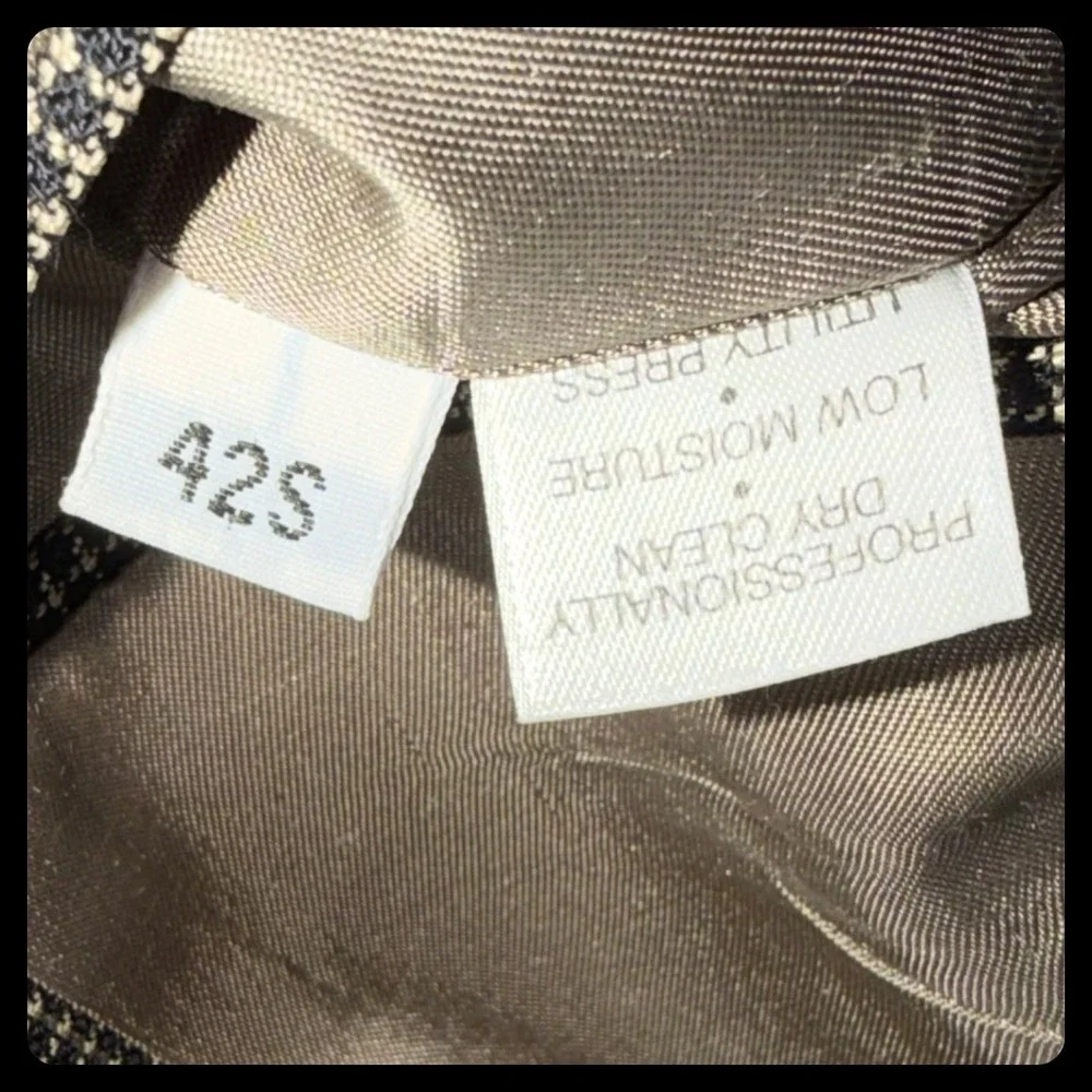 Hart Schaffner Marx Blazer Mens 42S Brown Check Two Button Professional Sport
